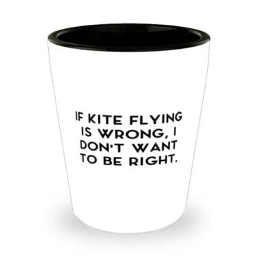Imagem de Presente divertido para pipas voando, If Kite Flying is Wrong, I Don't Want to Be Right, Novo copo de shot para amigos de