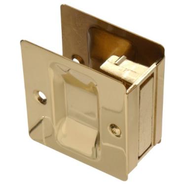 Imagem de The Hillman Group 852727 Puxador para porta de bolso - Latão sólido - Acabamento em latão brilhante 1 pacote