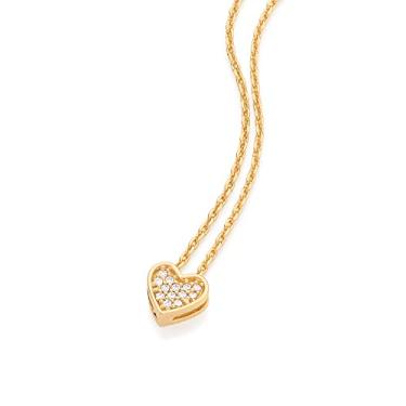 Imagem de Rommanel - Gargantilha com Pingente Coração Branco - 531549 - Mulher - Romântico, Sentimental - Ouro Folheado - Colar