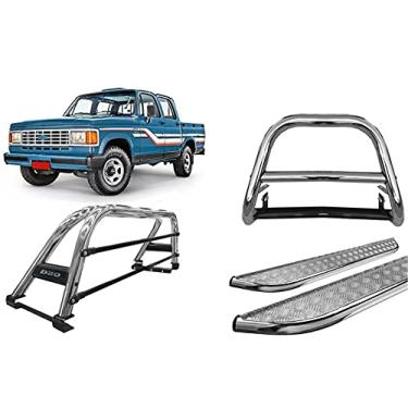 Imagem de Kit quebra mato+Estribo C/D+Sant Antonio Duplo D-20 CROMO