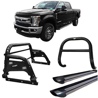 Imagem de Kit quebra mato-Estribo Pers+Sant Antonio F250 C Dupl Preto