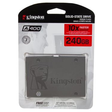Imagem de Drive SSD A400 240GB Kingston SATA3 SA400S37/240G - Preto