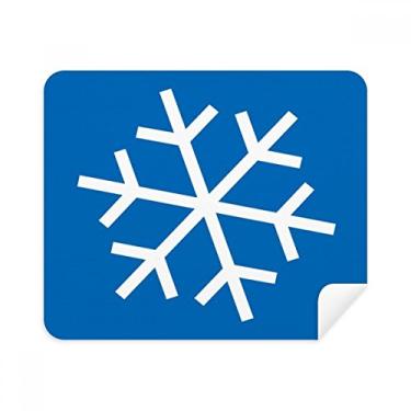 Imagem de Pano de limpeza para esporte de inverno floco de neve azul limpador de tela 2 peças tecido de camurça