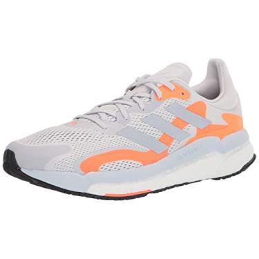 Imagem de adidas Solar Boost 21 Tênis masculino, Cinza/Prata Metálico/Laranja Gritante, 38