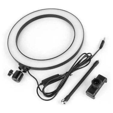 Imagem de Ring Light Iluminador Luz Led Selfie Sem Tripé Mesa 26Cm Usb