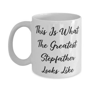 Imagem de Caneca This Is What The Greatest Stepfather Looks Like 325 ml, presente de padrasto do filho, xícara chique para pai