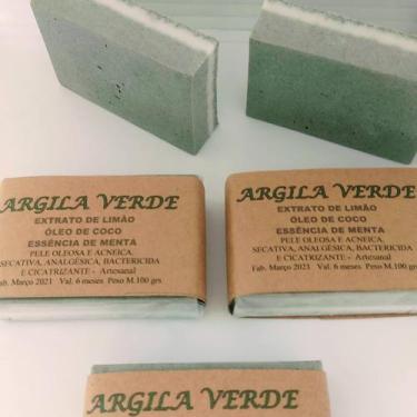 Imagem de Sabonete Glicerinado Artesanal Argila Verde - Essencial Kenko