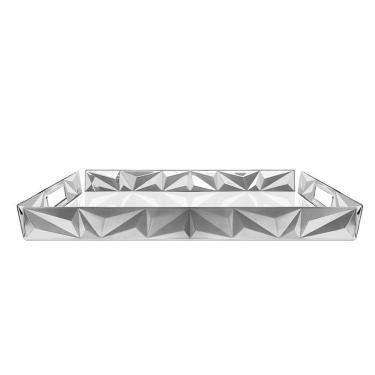Imagem de Bandeja Tramontina Prisma Retangular em Aço Inox 51x36 cm Tramontina