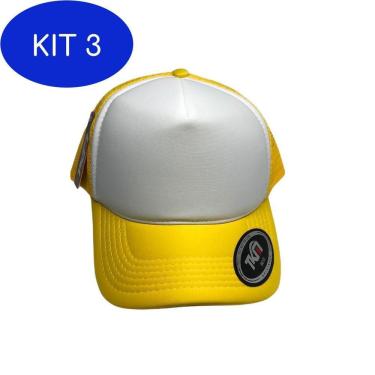 Imagem de Kit 3 Boné Tkm Trucker Amarelo