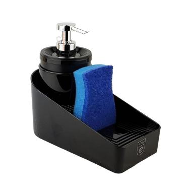 Imagem de Organizador De Pia Com Dispenser Detergente Porta Esponja Cozinha Preto - 403129 Crippa