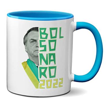 Imagem de Caneca Presente Criativo Bolsonaro 2022 Brasil Melhor (Azul)