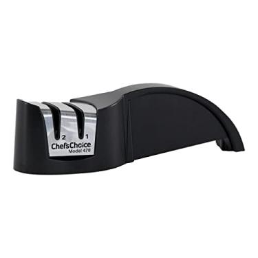 Imagem de Chef'sChoice Afiadores de facas manuais de diamante para cozinha Santoku de borda reta de 20 graus e canivetes de bolso com abrasivos de diamante, controle preciso de ângulo e pegada compacta, 2