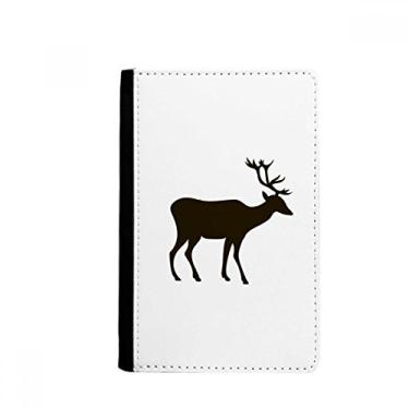 Imagem de Porta-passaporte preto cervo bonito retrato animal notecase burse carteira capa porta-cartão, Multicolor