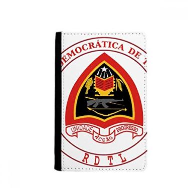 Imagem de Porta-passaporte com emblema nacional de Timor Leste Dili Notecase Burse capa carteira porta-cartões, Multicolor