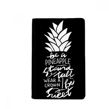 Imagem de Be a Pineapple Stand Tall Quote Black Passport Holder Notecase Burse Wallet Cover Card Purse, Multicolor