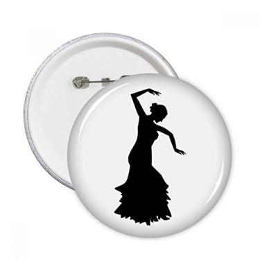 Imagem de Broche redondo de dança popular para dançarina, distintivo, acessório, decoração, 5 peças