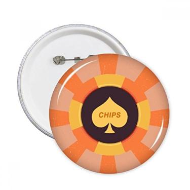 Imagem de Ilustração de fichas de espada amarela padrão pinos redondos crachá botão decoração acessório 5 peças