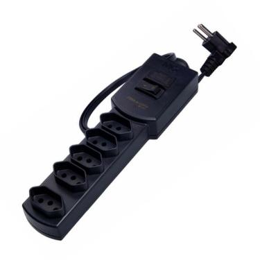 Imagem de Filtro De Linha 5 Tomadas Cabo 1M5 Preto Bivolt