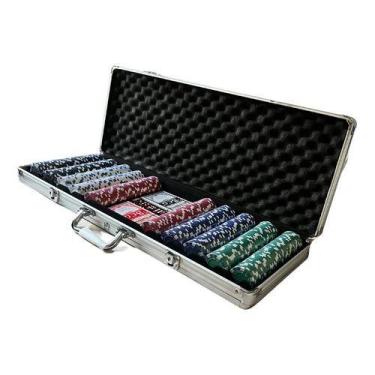 Maleta de poker 500 fichas baralho dados kit completo jogador profissional  - MAKEDA - Maleta de Poker - Magazine Luiza