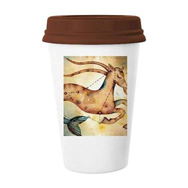 Imagem de Janeiro de dezembro Capricórnio Constelação Zodíaco Caneca de café Copo Cerâmico Copo