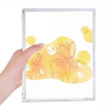 Imagem de Caderno de flores de flor de lótus com folhas soltas e diário recarregável