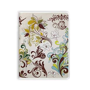 Imagem de Caderno de plantas de flores coloridas, capa de chiclete, diário de capa macia