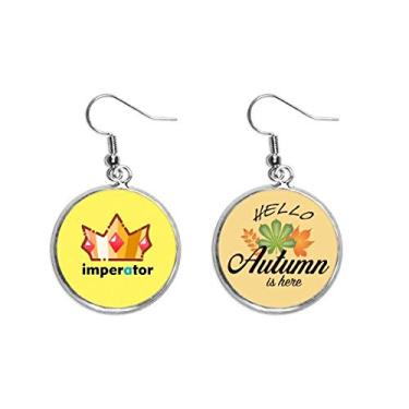 Imagem de Berton Empress Fignity Europeo brinco pendurado folha de outono joia