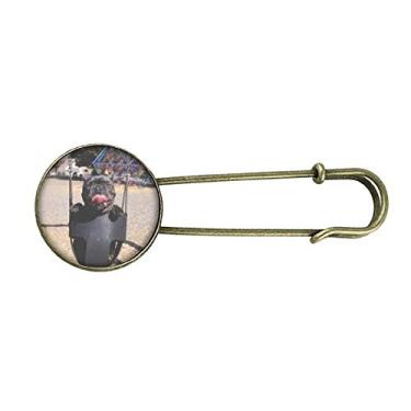 Imagem de Broche de Metal Retrô para Fotografia Bulldog