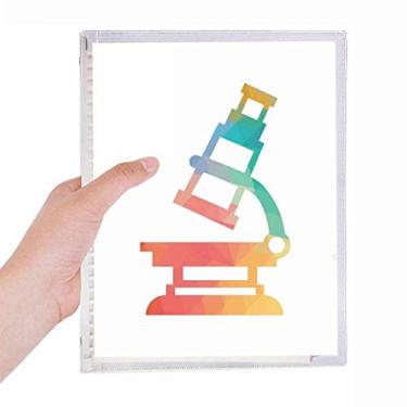 Imagem de Caderno com estampa de química de microscópio de desenho animado, diário de folhas soltas recarregável