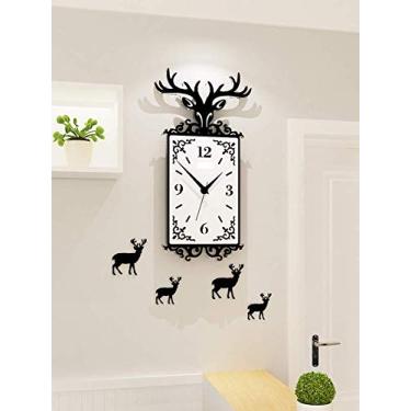 Imagem de Relógio de decoração para casa, moderno relógio de parede com movimento de varredura silencioso operado por bateria Decorativo para escritório, cozinha, sala de estar, quarto