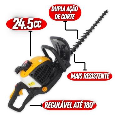 Imagem de Podador Vulcan VP2450 À Gasolina 2T 24.5cc 1.1HP 10000rpm Com Lâmina 60cm 24mm Arranque Leve Para Jardinagem Profissional