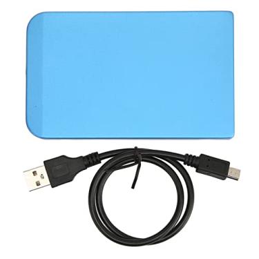 Imagem de Caixa de Disco Rígido, Caixa de Disco Rígido de Liga de Alumínio de 480 Mbps Caixa de Disco Rígido SSD para HDD e SSD de 2,5 pol. e 7 a 9,5 Mm de Espessura Com Interface SATA (Azul)