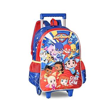 Imagem de Mochila de Carrinho Infantil, Os Aventureiros, Unissex, Azul/Vermelho, M