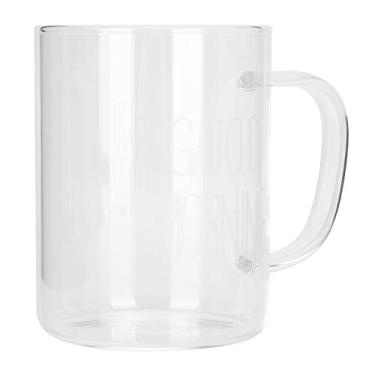 Imagem de Canecas De Vidro Sluffs, Caneca De Café Com Leite Transparente De 350 Ml Com Alça De Vidro Utensílios De Cozinha Utensílio Para Bebidas, Sucos, Copos De Café Com Leite Canecas(branco)