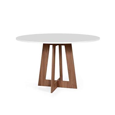 Imagem de Mesa de Jantar Redonda 4 Lugares 90cm Montreal Branco/Noronha - Straub Web