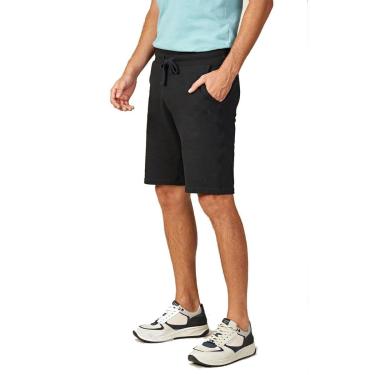 Imagem de Bermuda Moletom Acostamento Casual Preto Tam. G-Masculino