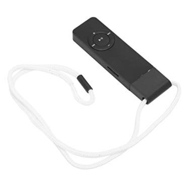 Imagem de MP3 Player, reprodutor de música compacto e portátil com som sem perdas, com suporte para até 64 GB e bateria de 180 mAh para longa duração, fones de ouvido incluídos (Preto)