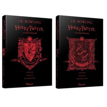 Imagem de Kit Livros Harry Potter Pedra Filosofal E Câmara Secreta Ed. Grifinóri