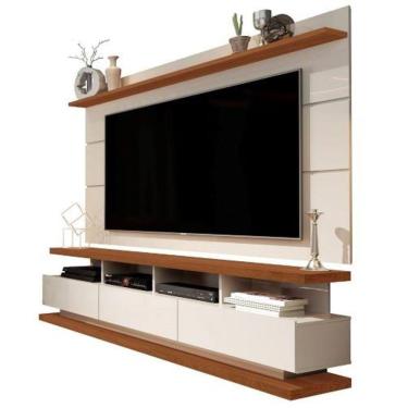 Imagem de Rack Com Painel 1.80 TV Até 72 Gavetas Nichos Prateleira Rodízios Vivare