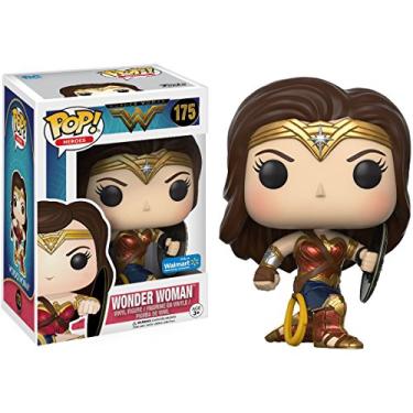 Imagem de Funko Mulher Maravilha (exclusivo do Walmart): Boneco de vinil da Mulher Maravilha x POP! Heróis e 1 POP! Pacote protetor gráfico plástico PET compatível [#175 / 12547 - B]
