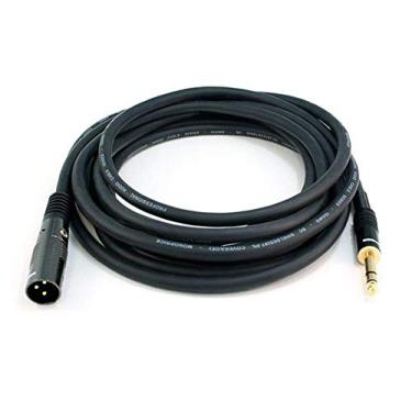 Imagem de Monoprice 104763 Cabo macho Premier Series XLR para TRS Macho 16AWG 1/4" preto