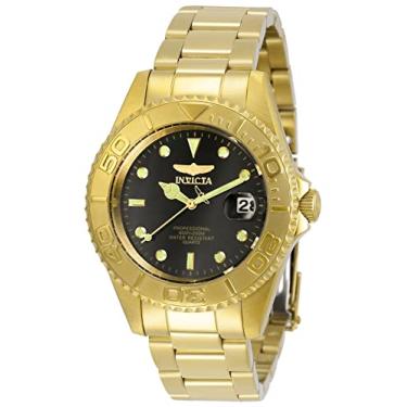 Imagem de Invicta Relógio masculino Pro Diver Quartz com pulseira de aço inoxidável, dourado, 18 (modelo: 29939)