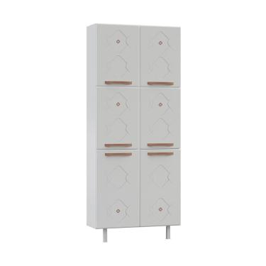 Imagem de Paneleiro Duplo de Aço 80cm Regina Multimóveis CR6131 Branco