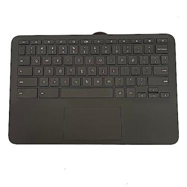 Imagem de wzqrps Substituição para HP Chromebook 11 G9 EE Laptop Capa Superior Apoio para as Mãos Teclado Sem Retroiluminação Touchpad Peça de Montagem M47382-001 Preto