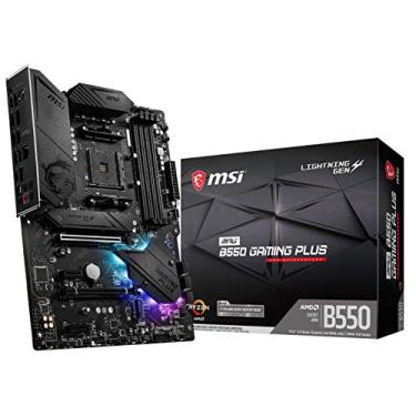 Imagem de MSI MPG B550 Gaming Plus Placa-mãe para jogos (AMD AM4, DDR4, PCIe 4.0, SATA 6Gb/s, M.2, USB 3.2 Gen 2, HDMI/DP, ATX)