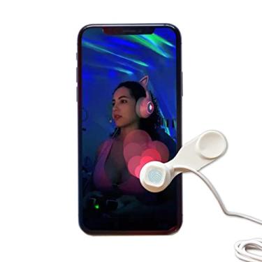 Imagem de Screen Auto Clicker For Phone:3 Speed Physical Tapper, Simulated Finger Continuous Click, Compatible With Android And IOS, Suitable For Tik Tok Live, Lightning Deal, Reward Tasks (WHITE)