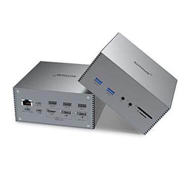 Imagem de Monitor duplo USB C, SutoUG de 16 em 1, Docking Station for MacBook Pro/Air, USB-C Windows portáteis com 4K HDMI, 2 DPS, 100 W PD 3.0, 6 portas USB, Mic/áudio, Mac OS Supports Extended D. isplay