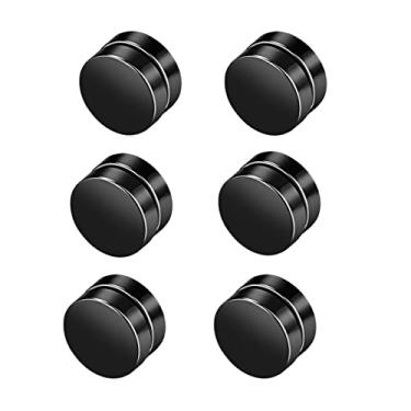 Imagem de Conjunto de 4 a 6 pares de brincos magnéticos de aço inoxidável para motociclista, sem furos, piercing pequeno argola de aço cirúrgico, brinco hipoalergênico de zircônia cúbica para homens, mulheres e adolescentes, Aço inoxidável, Sem pedras preciosas