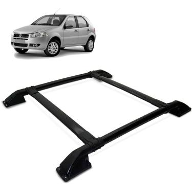Imagem de Rack Bagageiro Teto Palio 1996 a 2011 Tubolar Preto