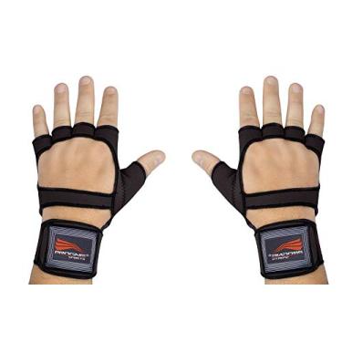 Imagem de PROGNE SPORTS Com Munhequeira, Luvas Para Treinamento De Musculação E Fitness Masculino Feminino, Preta (Black), M